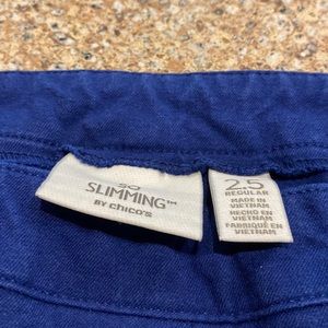 Chicos So Slimming blue pants,  size 2.5,  equivalent size 14